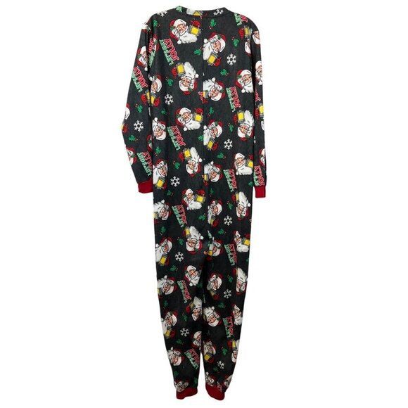 Onesies Brand Unisex Zip Up Christmas Pajama Onesie Long Sleeve Multicolor S/M - Picture 8 of 9